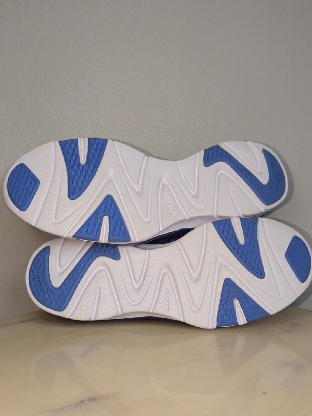 Asics Athletic Running Shoes in Navy and Blue - Picture 4 of 5